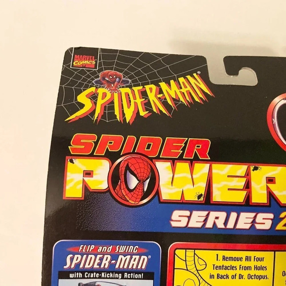 Vintage 1999 Toy Biz Spiderman Spider Power Doctor Octopus Series 2 Bent Card - Picture 14 of 16